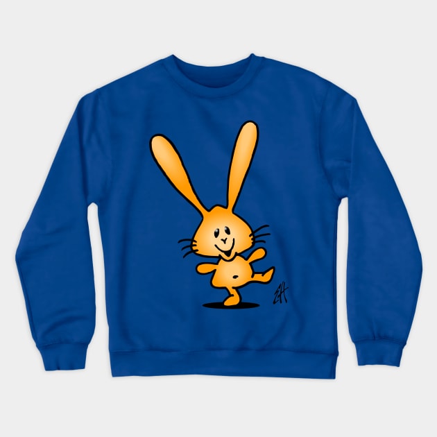 Dancing bunny Crewneck Sweatshirt by Cardvibes